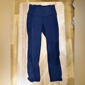Navy Slightly Cropped Lululemon Leggings